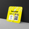 plaque qr code snapchat 12cm sur fond noir