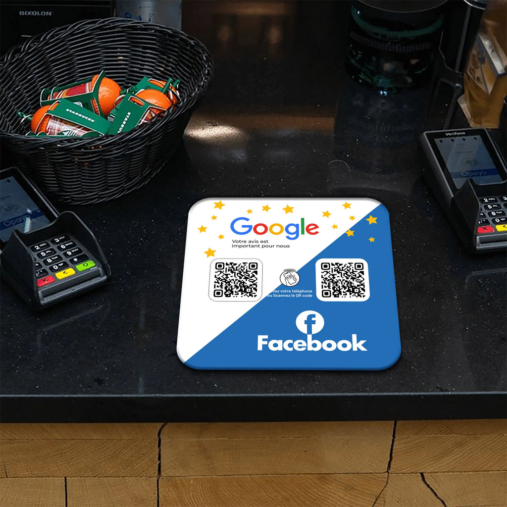 Plaque Duo : Google et Facebook