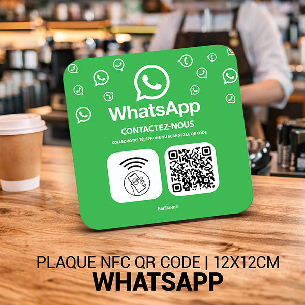 Plaque NFC & Qr Code WhatsApp
