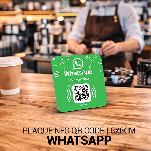 Plaque NFC & Qr Code WhatsApp