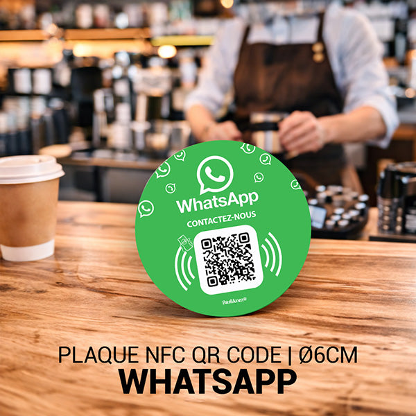 Plaque NFC & Qr Code WhatsApp