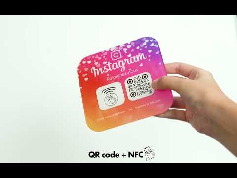Plaque NFC et QR Code Instagram