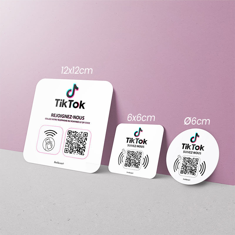 variante design blanc plaque qr code tiktok 