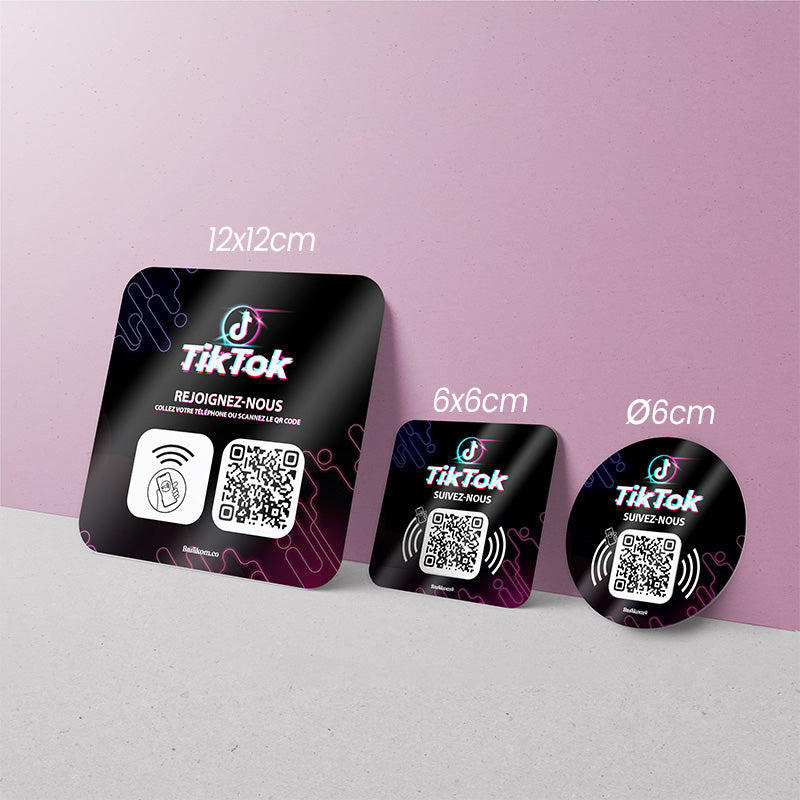 variante design noir plaque qr code tiktok 
